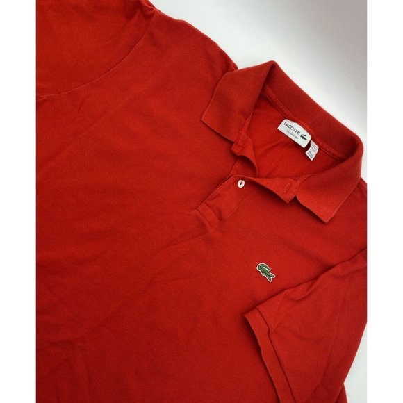 Lacoste Polo Mens XXL FR 7 Red Croc Short Sleeve Tennis Classic‎ Fit Golf Shirt - Picture 1 of 10